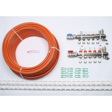 60m2 max. 3 zone/stat. 5 loops... >  5 Port x 400M Underfloor Heating Kit