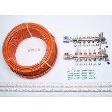 90m2 max. 4 zone/stat. 6 loops... >  6 Port x 600M Underfloor Heating Kit