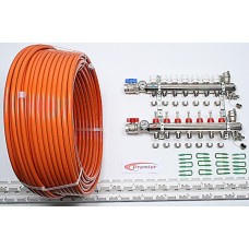 90m2 max. 5 zone/stat. 7 loops... >  7 Port x 600M Underfloor Heating Kit