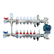 Elmatic Manifold Temperature reducing mixer system with oil or gas bolier